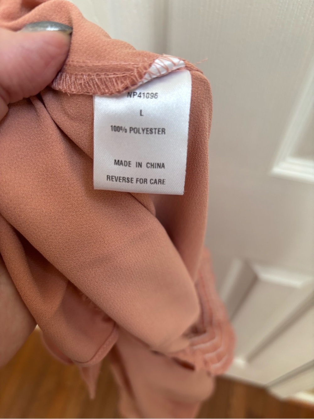 Lumiere Peachy Wide Leg Jumpsuit w/ Peekaboo Tie Back, Size L, NWT - Picture 4 of 4